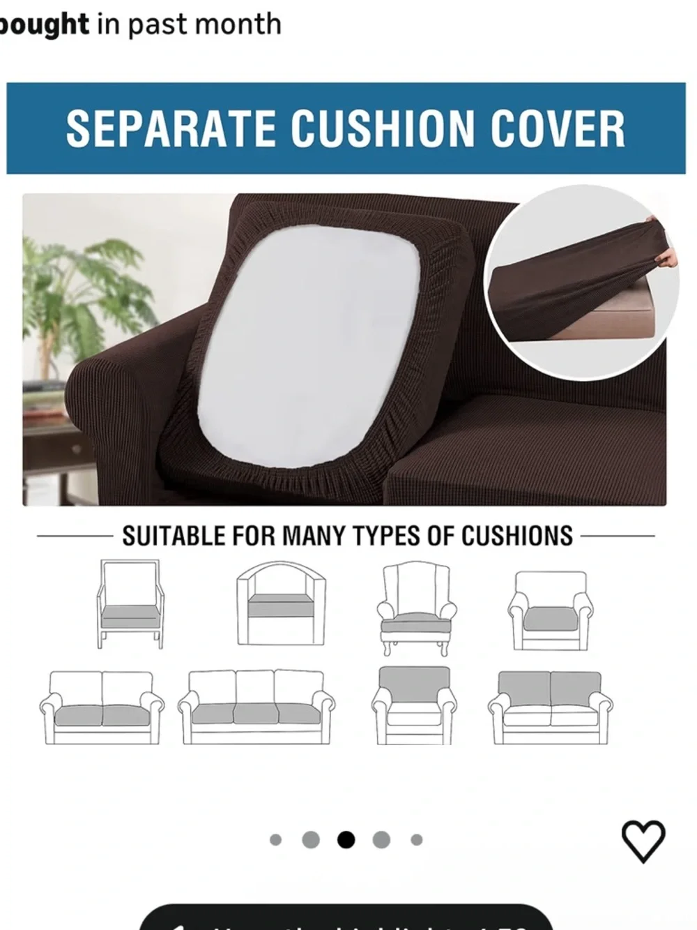 H.VERSAILTEX 4 Piece Stretch Sofa Covers For Couch